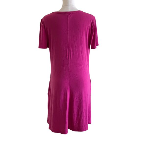 Kenneth Cole Short Sleeve Pink Midi Shift Dress Round Neck size M - Picture 7 of 9